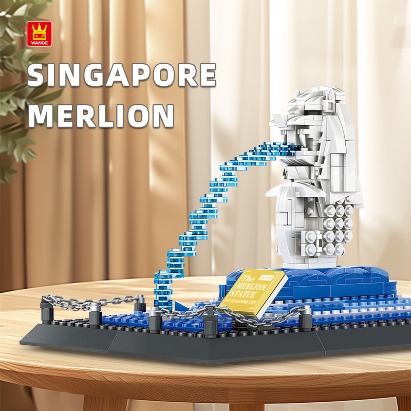 Model Kit Singapore - Wange Building Blocks 4218 Singapore Merlion
