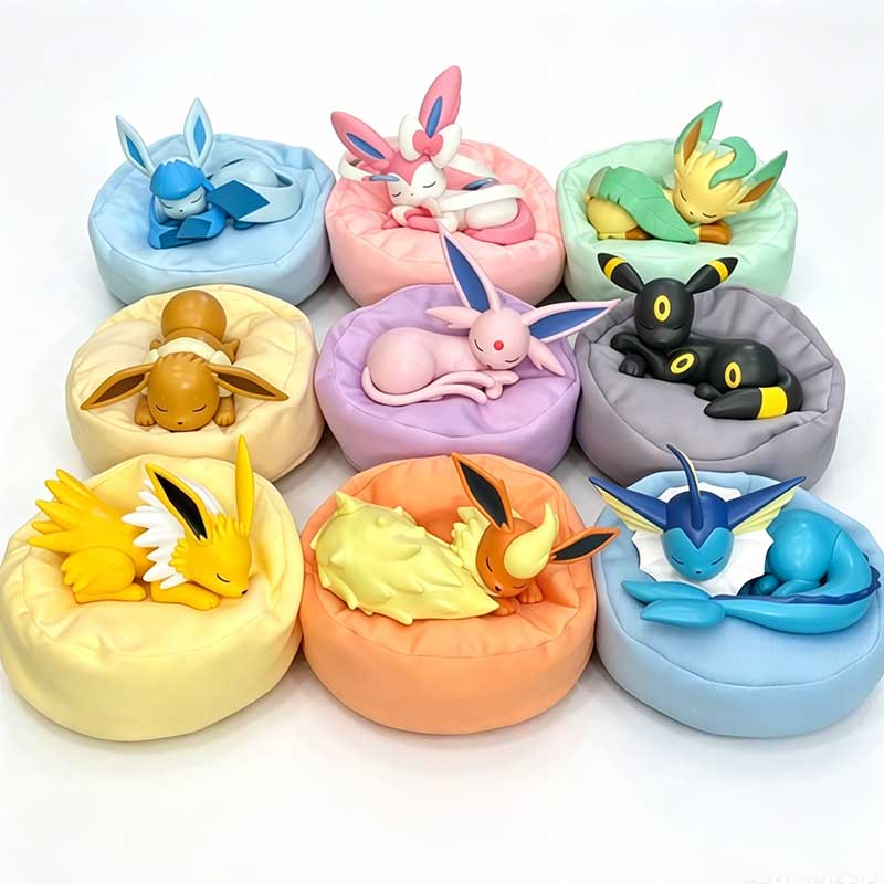 Model Kit Pokemon - Set di 9 Figurine Anime Pokémon