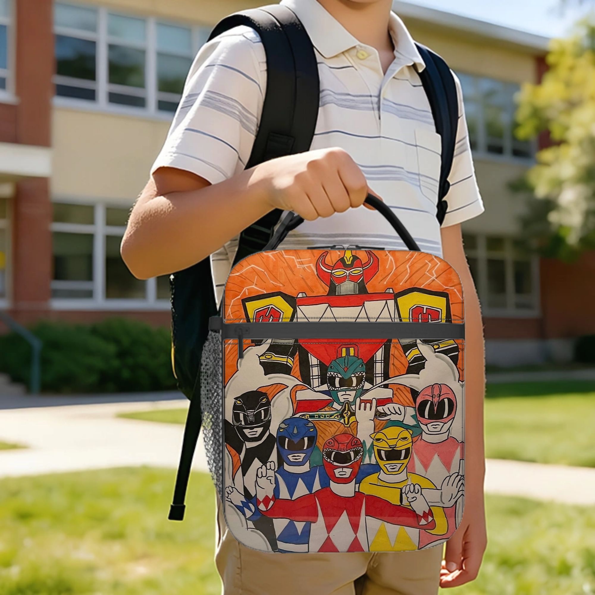 Model Kit Power Rangers - Borsa termica per il pranzo con